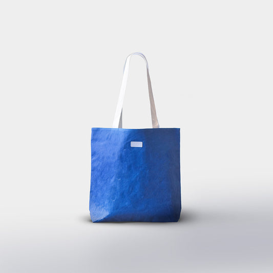 Blue Terra Tote: Vegan Leather Bag (Washable Kraft Paper Bag)