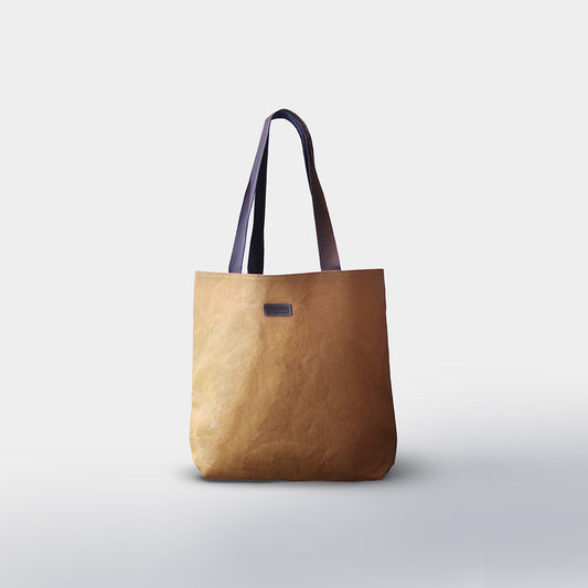 Brown Terra Tote: Vegan Leather Bag (Washable Kraft Paper Bag)