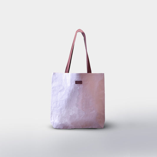 Pastel Pink Terra Tote: Vegan Leather Bag (Washable Kraft Paper Bag)